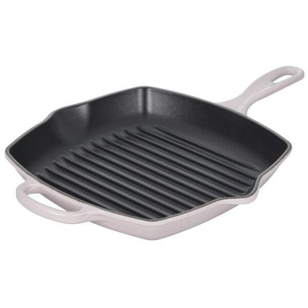 Le Creuset 10.25" Square Signature Cast Iron Grill Skillet | Shallot