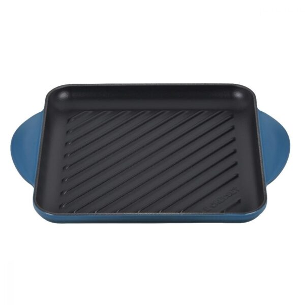 Le Creuset 9.5" Square Signature Enameled Cast Iron Grill Pan | Deep Teal